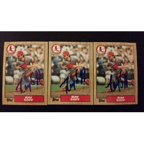 Ray Soff Cardinals 1987 Topps #671 Cardinals Signed Authentic Autograph JA15 - Autographed Baseball Cards in Saudi Arabia