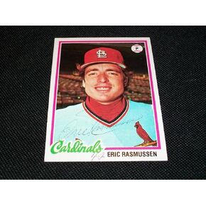 وقع سانت لويس كاردينالز إريك راسموسن أوتو 1978 بطاقة Topps #281 صعبة N - بطاقات البيسبول الموقعة in Saudi Arabia