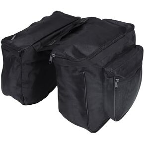 Bike Bag Panniers with Rain Cover, 30L Waterproof Bicycle Saddle Bag for Rear Rack Mountain Biking Bags Storage, Ebike Accessories for Commuter Grocery Shopping Travel Carrier, Black in Saudi Arabia