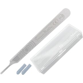 Scalpel Handle Swann Morton No 3 for blades 10, 10R, 11, 15, 15a Stainless Steel Blade Carry Case and 2 Scalple Handle Tip Protectors in Saudi Arabia
