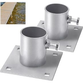 4-3/5 "لوحة قفص الاتهام الثابتة أجهزة قفص الاتهام الثابتة المجلفن ، لوحة قدم قفص الاتهام الثقيلة مع فتحات مربعة 2/5" ، والدعم والاحتفاظ بمنع الغرق والفضة in Kuwait