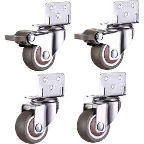 4Pcs Furniture Casters Wheels Soft Rubber Swivel Caster Quite Roller Wheels(No Brake,2 inch) in Saudi Arabia