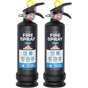 PLEMO Fire Extinguisher For Home Water-Based with Easy-Grip Quick Release Handle for the Kitchen, Office, Car, and Garage, 34 Fl. Oz, Model FS1000G, 2-Pack in Kuwait