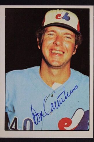 Donald Carrithers Expos Autographed 1975 SSPC #348 Signed Card RARE 16L - MLB Autographed Baseball Cards in Saudi Arabia