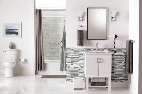 MOEN YB5161CH VOSS 1 Light Dual Mostt Bath Bathite Banity مع الزجاج المتجمد والكروم in Kuwait