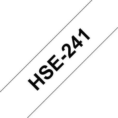 Brother Printable 2:1 Heat Shrink TUBING 17.7MM X 1.5M (0.23IN X 4.9FT) Black ON White HSE241 in Saudi Arabia