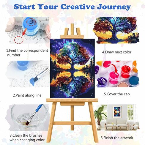 Meiyuda Paint by Numbers Kit ، Magic Potion Paint بأرقام للمبتدئين البالغين ، Magic Desk Diy Acrylic Paint in Saudi Arabia