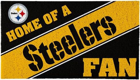 Team Sports America Pittsburgh Steelers, Officially Licensed Door Mat 28 x 16 Inches Indoor Outdoor Sports Fan Rug in Saudi Arabia