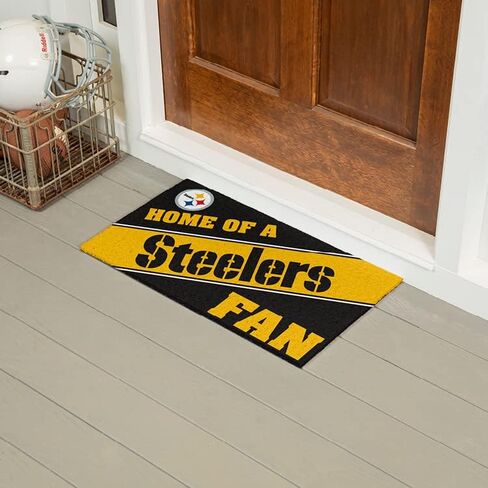 Team Sports America Pittsburgh Steelers, Officially Licensed Door Mat 28 x 16 Inches Indoor Outdoor Sports Fan Rug in Saudi Arabia