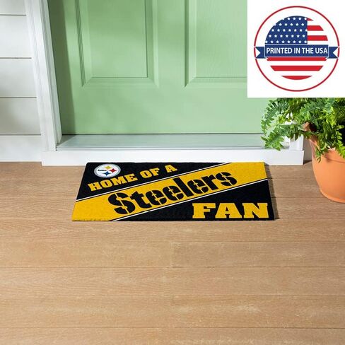 Team Sports America Pittsburgh Steelers, Officially Licensed Door Mat 28 x 16 Inches Indoor Outdoor Sports Fan Rug in Saudi Arabia