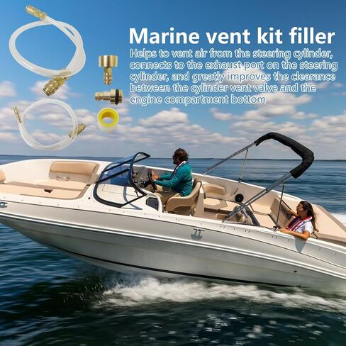 Premium Bleed Kit and Fill Kit with Leak Free Brass Helm Fitting Rust Proof Quick Connect Fit for Seastar Hydraulic Steering Systems and Hydraulic Steering Fluid in Saudi Arabia