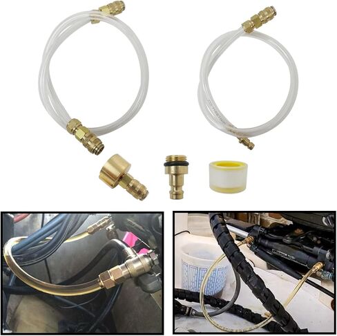 Premium Bleed Kit and Fill Kit with Leak Free Brass Helm Fitting Rust Proof Quick Connect Fit for Seastar Hydraulic Steering Systems and Hydraulic Steering Fluid in Saudi Arabia