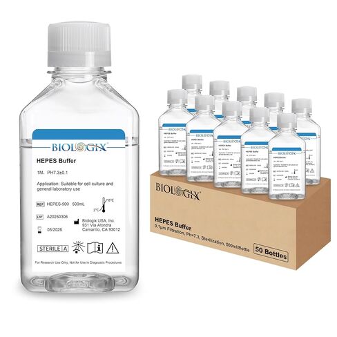 HEPES Buffer, Lab Cell Culture Buffer, 0.1um Filtration, Ph=7.3, Sterilization, 500ml/Bottle in Saudi Arabia
