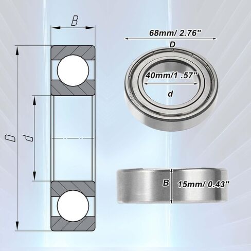 Acropix 6008zz محامل الكرة الأخدود العميقة P5 40x68x15mm محامل مشحمة in Kuwait