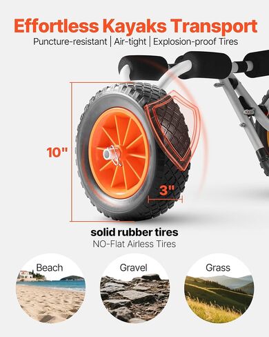 CART VEVOR KAYAK ، سعة تحميل 200 رطل ، عربة قوارب قوارب قابلة للطي مع إطارات مطاطية صلبة مقاس 10 بوصات وحزام راتشيت 1 ، عربة لوح التجديف لحمل الزوارق ، الزوارق ، ألواح المضربات ، حصيرة تعويم ، قوارب جون in Saudi Arabia