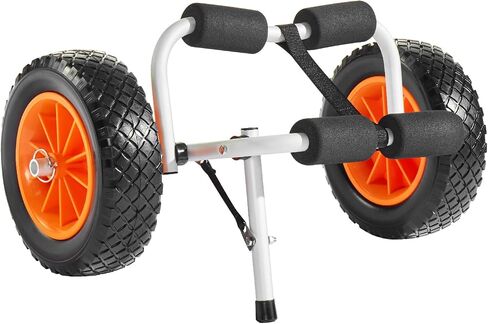 CART VEVOR KAYAK ، سعة تحميل 200 رطل ، عربة قوارب قوارب قابلة للطي مع إطارات مطاطية صلبة مقاس 10 بوصات وحزام راتشيت 1 ، عربة لوح التجديف لحمل الزوارق ، الزوارق ، ألواح المضربات ، حصيرة تعويم ، قوارب جون in Saudi Arabia