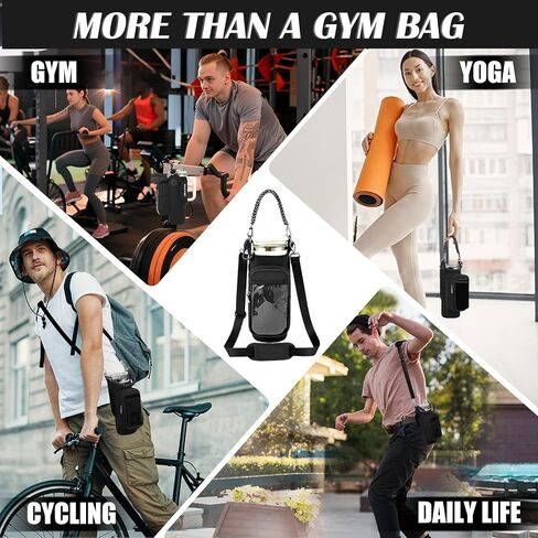 Magnetic Gym Bag for Men Women, Water Bottle Carrier Holder with Strap for Stanley, Small Bag Accessories pouch with N52 in Kuwait