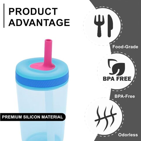 Compatible with Zak Replacement Bite Valve,6 Pack Silicone Replacement Bite Valve for Zak Designs Kelso 15oz Water Bottles,BPA-Free,Reusable Straw Valves. in Kuwait