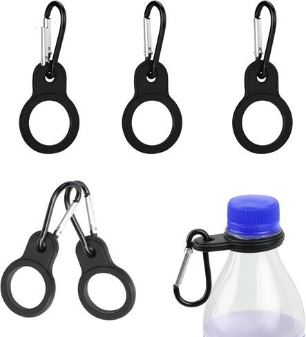 6pcs Water Bottle Clips,Silicone Hanging Bottle Buckle Clip Carabiner with 6 Pieces Keychain Ring Clip,Portable Water Bottle Ring Holder for Outdoor Camping Hiking Traveling in Saudi Arabia