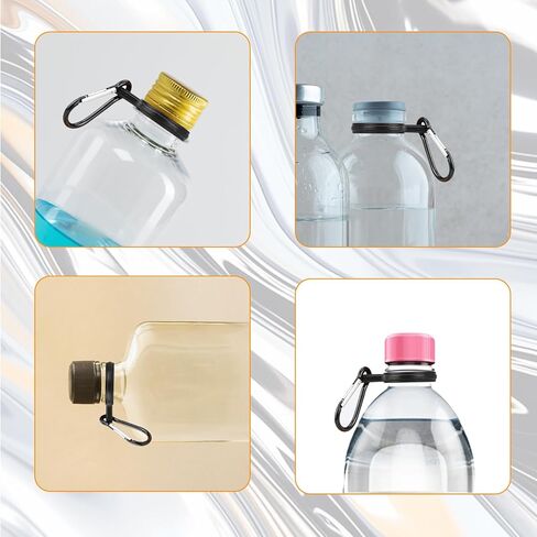 6pcs Water Bottle Clips,Silicone Hanging Bottle Buckle Clip Carabiner with 6 Pieces Keychain Ring Clip,Portable Water Bottle Ring Holder for Outdoor Camping Hiking Traveling in Saudi Arabia