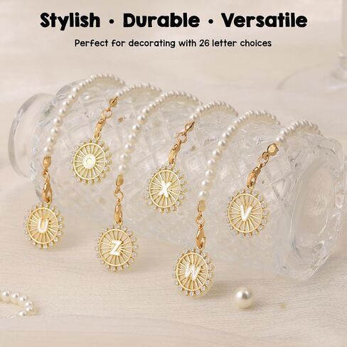 3pcs cup accessories متوافقة مع غطاء Stanley - قش لمدة 30 و 40 أوقية قش قش 10 ملم ، سلسلة سحر أولية للمقبض والرسالة ديكورات - K. in Saudi Arabia