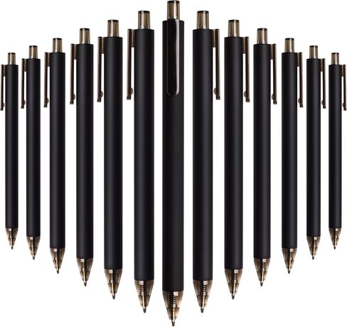 50pack No Bleed Black Barrel Click Pens,Smooth Writing,1000m Writing Capacity,Perfect For Office, Study, Daily Tasks. (Black) in Saudi Arabia