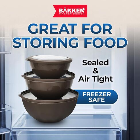 12 Piece Plastic Nesting Bowls with Lids - Mixing Bowls Set includes 6 Prep Bowls and 6 Lids, BPA-Free, Reusable Meal Prep Containers, Microwave, Freezer & Dishwasher Safe, White Cream in Saudi Arabia