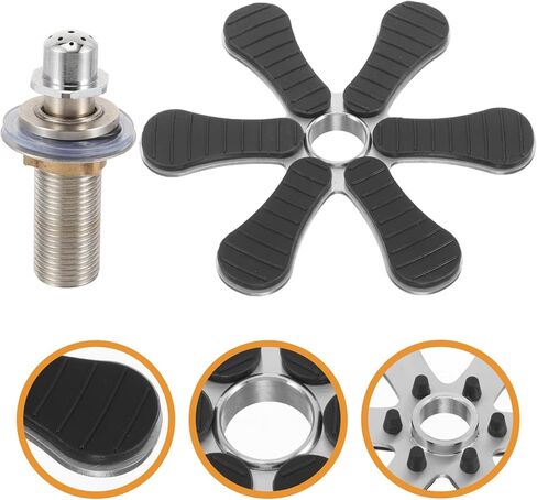 Bestoyard Cup Cup Gasher لـ Sink High Pressure Cup Rinser Machine لمقهى بار المطبخ - من السهل استخدام تصميم من ست أوراق فعال من الفولاذ المقاوم للصدأ in Kuwait