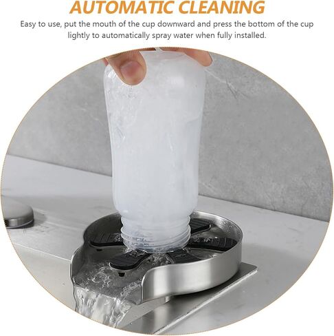 Bestoyard Cup Cup Gasher لـ Sink High Pressure Cup Rinser Machine لمقهى بار المطبخ - من السهل استخدام تصميم من ست أوراق فعال من الفولاذ المقاوم للصدأ in Kuwait