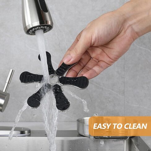 Bestoyard Cup Cup Gasher لـ Sink High Pressure Cup Rinser Machine لمقهى بار المطبخ - من السهل استخدام تصميم من ست أوراق فعال من الفولاذ المقاوم للصدأ in Kuwait