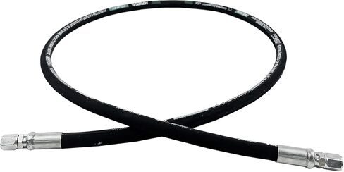 Autovo Hydraulic خرطوم دوارة مجموعة 1/4 "خرطوم الهيدروليكي مع الإناث JIC X أنثى JIC 48" طول 5800 رطل ، أسود in Saudi Arabia