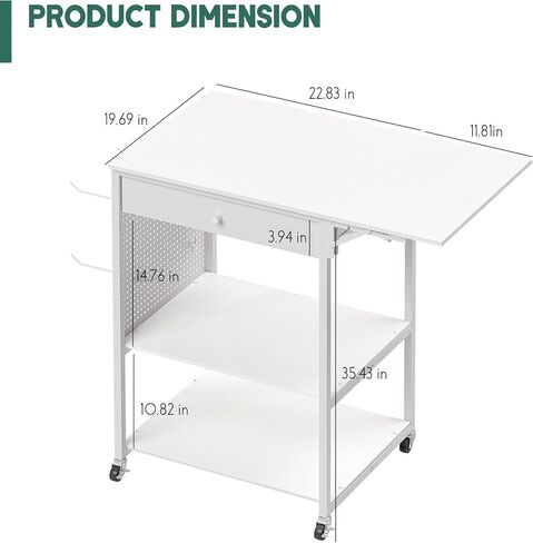 𝐘𝐮𝐦𝐤𝐟𝐨𝐢 3D Printer Stand with 40 PCS Filament Storage, Rolling 3D Printer Table Workstation Desk Cart Rack, 3D Printer Accessories for 3D Printing Studio Home Office Workshop in Kuwait
