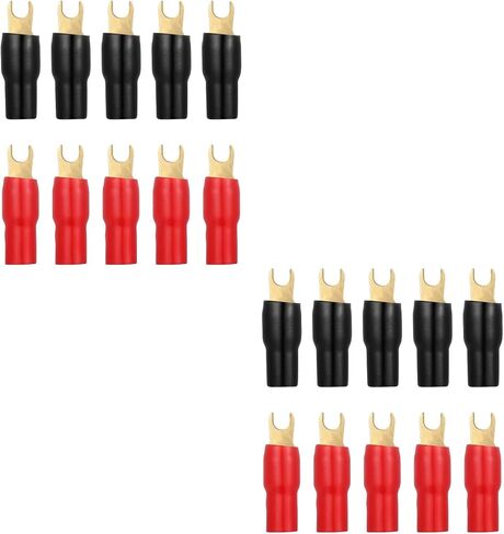 موصلات محطات Spade: 20pcs موصل Spade 4GA Gauge Strip Terminal Terminal Fork Connsors Plugs Crimp Marrier for Meaker Wire Cable Clop （A0329） in Saudi Arabia