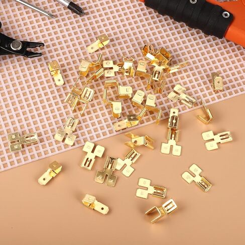 36pcs Electrical Connectors Kit, Includes 12pcs Double Spade Connectors 12pcs Piggyback Spade Connectors 12pcs Chair Terminal Adapters Brass Connectors Terminal Kit in Saudi Arabia