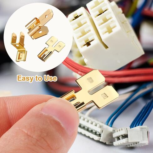 36pcs Electrical Connectors Kit, Includes 12pcs Double Spade Connectors 12pcs Piggyback Spade Connectors 12pcs Chair Terminal Adapters Brass Connectors Terminal Kit in Saudi Arabia