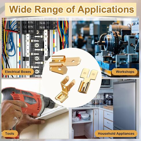 36pcs Electrical Connectors Kit, Includes 12pcs Double Spade Connectors 12pcs Piggyback Spade Connectors 12pcs Chair Terminal Adapters Brass Connectors Terminal Kit in Saudi Arabia