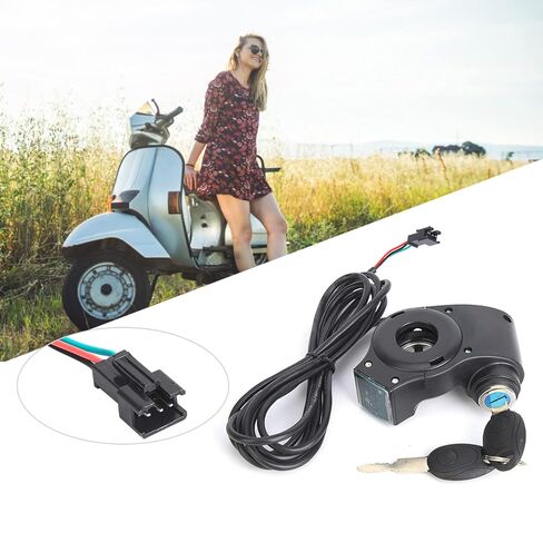 Upgraded Thumb Throttle, 12V to 99V Sensitive Digital Battery Voltage Display Switch Power, E Bike Throttle with Key, Electric Scooter Key Ignition for Electric Bike in Saudi Arabia
