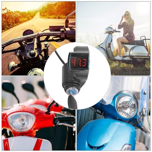 Upgraded Thumb Throttle, 12V to 99V Sensitive Digital Battery Voltage Display Switch Power, E Bike Throttle with Key, Electric Scooter Key Ignition for Electric Bike in Saudi Arabia