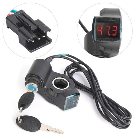 Upgraded Thumb Throttle, 12V to 99V Sensitive Digital Battery Voltage Display Switch Power, E Bike Throttle with Key, Electric Scooter Key Ignition for Electric Bike in Saudi Arabia