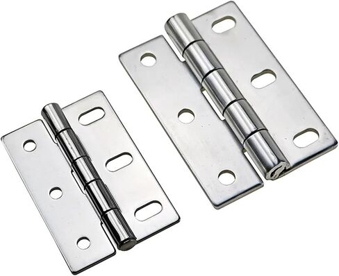 Asymmetric Waist Hole Hinge 304 Stainless Steel 1Pcs(304 SS-Brushed-Large) in Saudi Arabia
