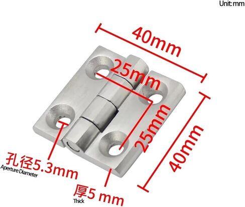 304 مفصلات كثيفة من الفولاذ المقاوم للصدأ 1pcs (60 × 60 × 6 مم) in Saudi Arabia