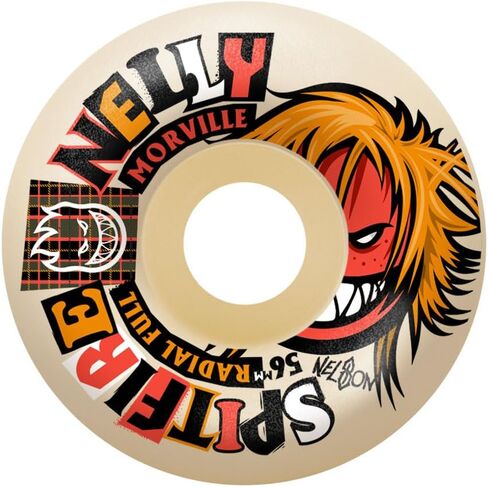 Spitfire Skateboard Wheels 56mm F4 99A Radial Full Nelly Morville Rough Cut Natural in Saudi Arabia