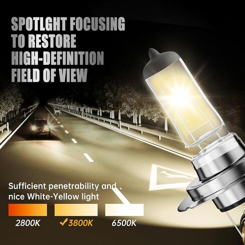 9005 HB3 Halogen المصباح الأمامي ، 12 فولت 55W ، 4000 شمعة ، 3800 كيلو ، لا وهج ، مصابيح الأمامية عالية ومنخفضة ، مصابيح ضوء الرأس للسيارة ، حزمة 4 in Saudi Arabia