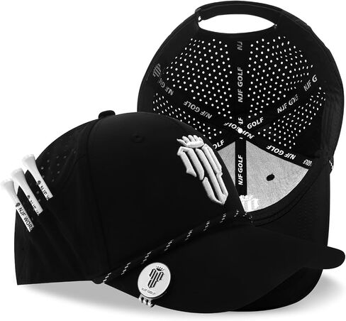 NJF Golf Hat Men - قبعات غولف رجالي قابلة للتنفس ، قبعة قابلة للتعديل حبل Snapback ، قبعة مريحة مع حامل الإنطلاق in Saudi Arabia