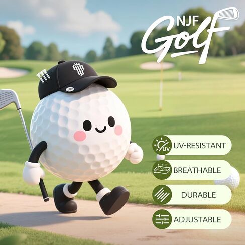 NJF Golf Hat Men - قبعات غولف رجالي قابلة للتنفس ، قبعة قابلة للتعديل حبل Snapback ، قبعة مريحة مع حامل الإنطلاق in Saudi Arabia