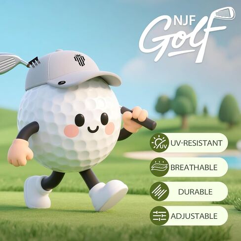 NJF Golf Hat Men - قبعات غولف رجالي قابلة للتنفس ، قبعة قابلة للتعديل حبل Snapback ، قبعة مريحة مع حامل الإنطلاق in Kuwait