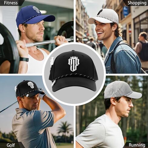 NJF Golf Hat Men - قبعات غولف رجالي قابلة للتنفس ، قبعة قابلة للتعديل حبل Snapback ، قبعة مريحة مع حامل الإنطلاق in Saudi Arabia