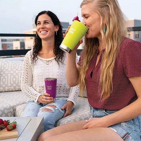 Klean Kanteen 19322079014016 Insulated Tumbler with Straw, 16 oz, 16 fl oz (473 ml), Very Bright in Kuwait