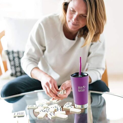 Klean Kanteen 19322079014016 Insulated Tumbler with Straw, 16 oz, 16 fl oz (473 ml), Very Bright in Kuwait