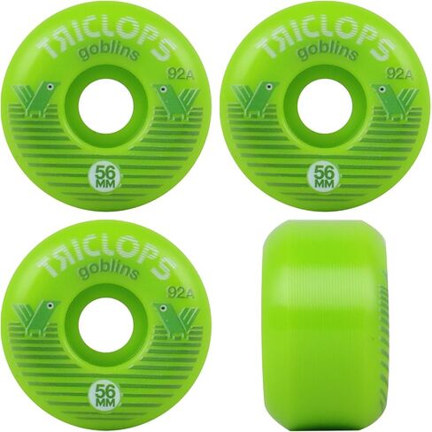 Triclops Skateboard Wheels Goblin 56mm 92a مع Bones Reds Bearings in Saudi Arabia